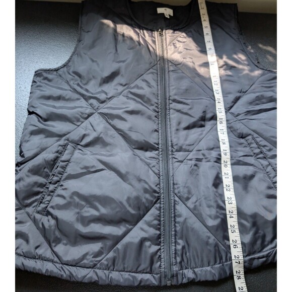 Socialite Womens Vest Black Lightweight Full Zip Quilted Casual Size L/XL - Picture 6 of 10